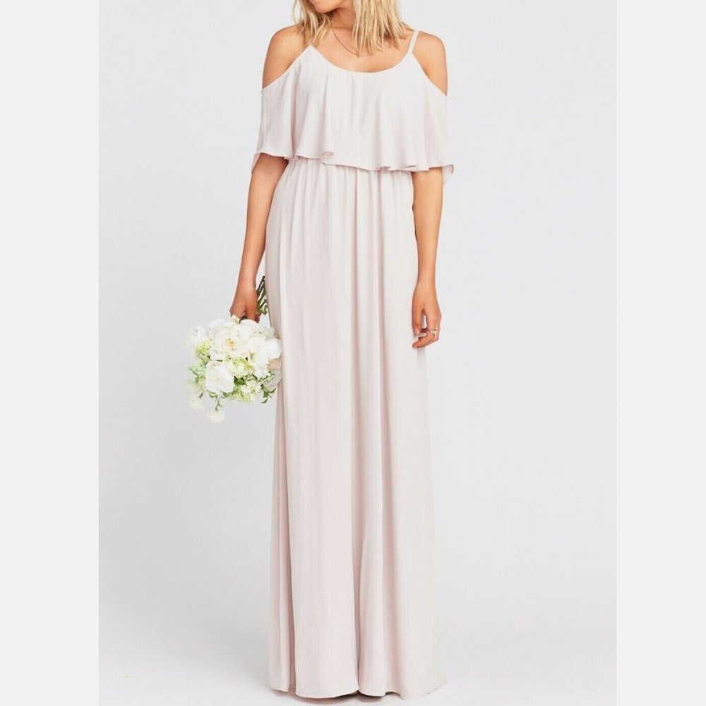 Show Me Your MuMu Caitlin Ruffle Maxi Dress (Medium) Bridesmaids Wedding